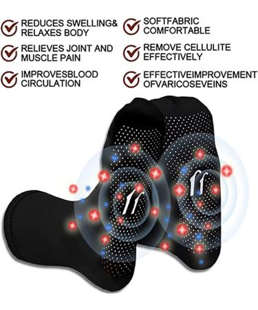Tourmaline Ionic Body Shaping Socks | Lymphatic Slimming & Foot Massage | Summer Slimming Socks for Toned Skin - Buy Online on SooperMarket.com