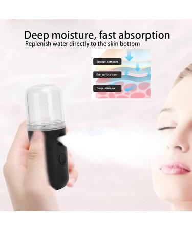 Handheld Facial Mist Sprayer Rechargeable Moisturizing Moisturizing Facial Moisturizing Sprayer (Black) - Buy Online on SooperMarket.com