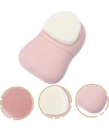 PLAFOPE Silicone Face Brush Clipper Grippers Face Brush Scrubber Silicone Scrubbers Facial Cleansing Brush Face Brush for Women Makeup Remove Brush Pink Silicone Brush Manual 8x6cm Pink - Buy Online on SooperMarket.com