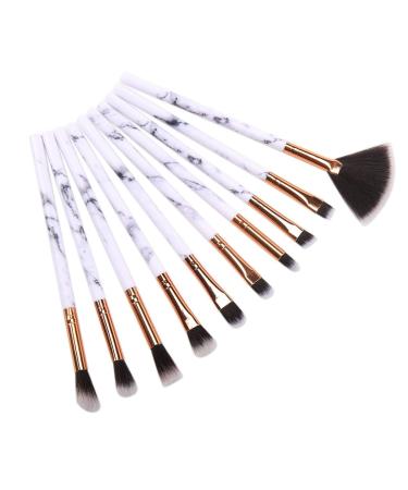 Jootuepo 10pcs Brazen Marble Makeup Brush Set - Soft Hair Eyeshadow Eyebrow & Eyeliner Brushes for Flawless Eye Makeup - Buy Online on SooperMarket.com
