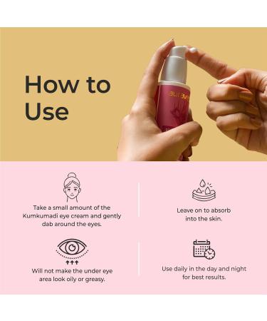 Kumkumadi Under Eye Cream for Dark Circles - 50ml | Natural Kumkumadi Tailam Oil for Men & Women | Brightening & Anti-Aging Solution - Buy Online on SooperMarket.com