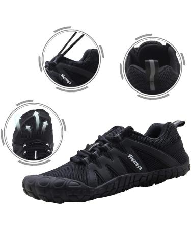 Weweya Barefoot Shoes Women's Minimalist Cross Training Running Shoe 7-7.5 Black - Buy Online on SooperMarket.com