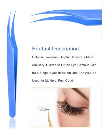 Professional Stainless Steel Eyelash Extension Tweezers - Slightly Curved Eyelash & Nail Art Tools for DIY Projects - Buy Online on SooperMarket.com