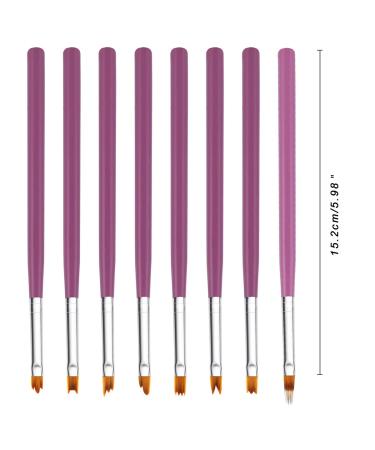 MWOOT 8-Piece Nail Brush Set | Gel Nail Art Pen & Liner Kit for Ombre Gradient Designs | Professional Nail Art Tools for Stunning Nails - Buy Online on SooperMarket.com
