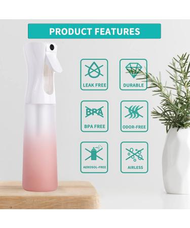 Toionmm 300ml Pink Continuous Spray Bottle - Ultra Fine Manure Spray for Hair Styling Plants & Cleaning - Safe Outlet Design - Buy Online on SooperMarket.com