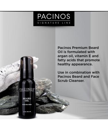 Pacinos Beard Oil - Frizz-Free Beard Care Relieves Itching Promotes Growth & Shine with Essential Oils - Buy Online on SooperMarket.com