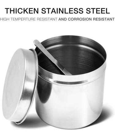 Stainless Steel Disinfection Jar with Tweezers(9cm) - Buy Online on SooperMarket.com