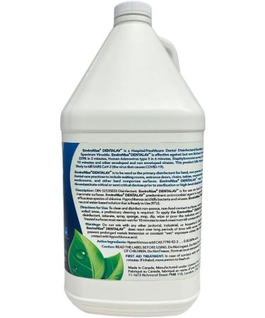 DENTALAV Hospital Grade Dental Cleaner & Disinfectant - Made of Hypochlorous Acid - Deodorizer for Use on All Clinical Surfaces - Multipurpose Surface Cleaner for Floor Furniture & Bathroom - 3785ml - Buy Online on SooperMarket.com