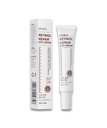 Retinol Eye Cream Anti Aging Eye Cream For Wrinkles AHA 30% Repair Eye Cream For Dark Circles And Puffy Eyes Under Eye Cream For Dark Circles Hydrated Smooth Firming Lift Skin