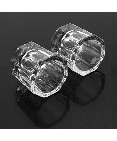 Manicure Bowl 2pcs Dappen Dish for Acrylic Nails Clear Glass Acrylic Nail Monomer Liquid Bowl Acrylic Powder Holder Acrylic Glass Jar Dampen Dish Liquid Cup - Buy Online on SooperMarket.com