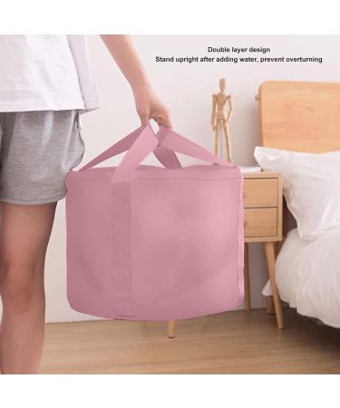 Collapsible Foot Bath Basin Double Layer Foot Bath Basin with Storage Bag Portable Travel Collapsible Foot Basin Folding Foot Bath Tub for Outdoor(pink) - Buy Online on SooperMarket.com