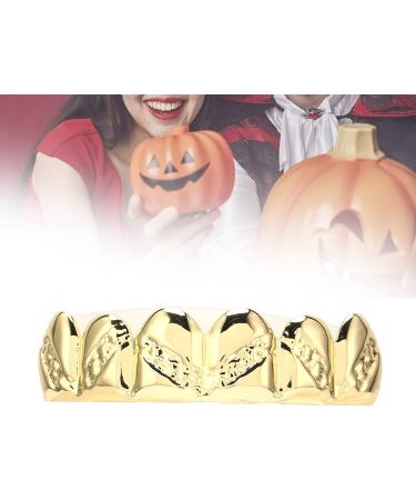 Metal Teeth Brace Portable Stable and Firm Light Weight Easy To Wear Hip Hop Brace for Men and Women for Upper Teeth for Most Tooth Sizes(Gold) - Buy Online on SooperMarket.com