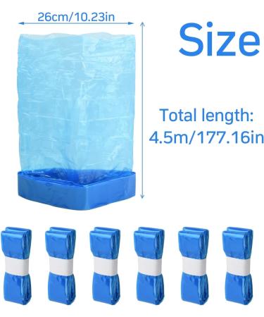 Kioiner 6 Pcs Diaper Pail Refill Bags 4.5m x 26cm Baby Diaper Bin Refills Replacement Bags Holds Up to 280 Newborn Diapers Compatible with Genie Munchkin Angelcare Diaper Pail - Buy Online on SooperMarket.com