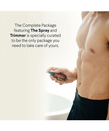 Meridian Complete Package: Men's Waterproof Electric Below-The-Belt Trimmer with Spray | Ceramic Blades, Sensitive Shave Tech (Sage) - Buy Online on SooperMarket.com