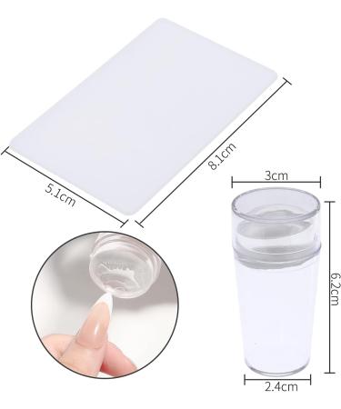 Clear Silicone Jelly Stamper Set for Nail Art Stamping - Manicure Tools - Buy Online on SooperMarket.com