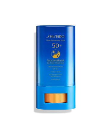 Shiseido Clear Sunscreen Stick SPF 50+ - Invisible Broad-Spectrum Face Sunscreen - Wear Under & Over Makeup - Lightweight Formula - All Skin Types