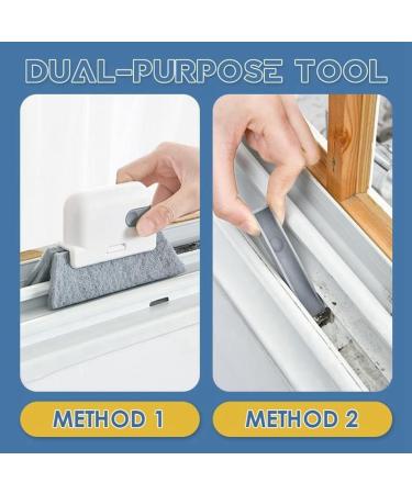 Grey-Window Cleaning Brush Windowsill Groove Deadend Cabinet Crevice Brush with Replace Head Household Cleaning Tools Easy Install - Buy Online on SooperMarket.com