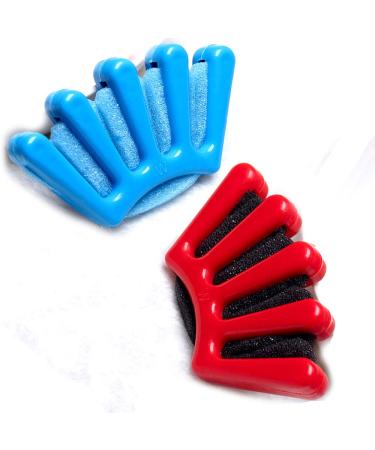 Hisight 2 PCS Sponge Hair Braiding Machine Women Lady Girls DIY French Twist Plait Hair Braiding Tool Sponge Hair Styling Clip Stick Braider Braid Tool (Red  Blue)