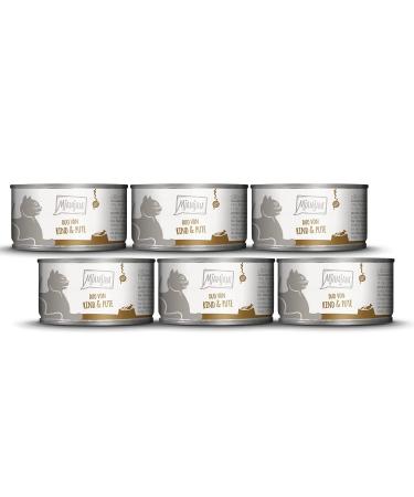 Mjamjam - Premium wet food for cats - Duo of delicious beef & good turkey on subdued pumpkin 6 Pack (6 x 100 g) grain free with extra meat beef + turkey 100 g (6 Pack)