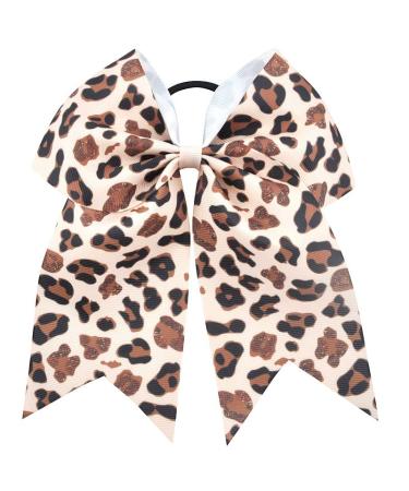 Leopard Cheer Bow for Girls - Cheetah Ponytail Holder Bowknot Hair Tie - PHB01 (A1) - Buy Online on SooperMarket.com