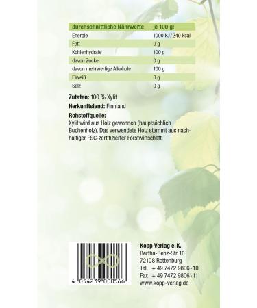 Kopp Vital Xyliti Birch Sugar 1kg | Premium Quality Xylitol from Finland | 100% Natural Sweetener for Baking & Cooking - Buy Online on SooperMarket.com