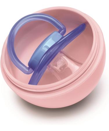 Melii Grey & Pink Pacifier Pod with Carabiner Clip - Pacifier Storage Container - Buy Online on SooperMarket.com