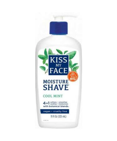 Kiss My Face 4-in-1 Moisture Shave Cool Mint 11 oz (Pack of 3) 11 Ounce (3 Pack)