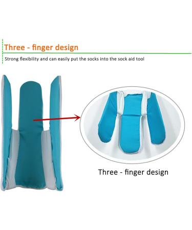 Socks Wearing Helper Elderly Sock Aid Strong Flexibility for Indoor(Blue and White) - Buy Online on SooperMarket.com