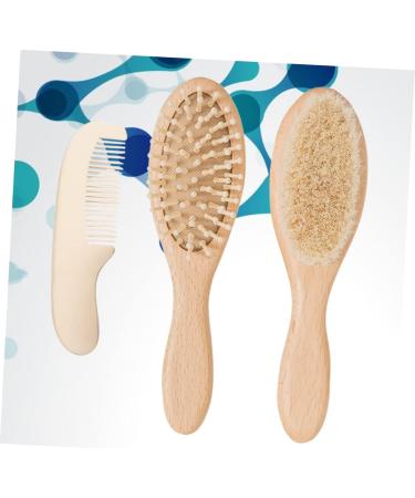 Healeved Wood Tools Scalp Massager Brush Set for Babies - Gentle Massage and Detangling Hairbrush - Buy Online on SooperMarket.com