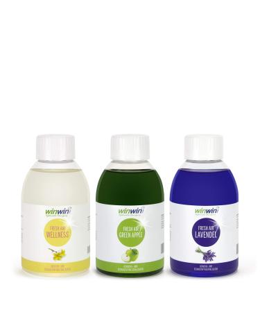 winwin clean systemic cleaning - SET OF 3 250ML I FRESH AIR PURIFICATION CONCENTRATE I WELLNESS I LAVENDER I GREEN APPLE