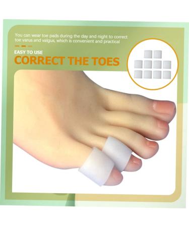 PLAFOPE 10pcs Silicone Toe Covers & Separators - Big Toe Protectors for Men - Mild White - 3x2.5cm - Buy Online on SooperMarket.com