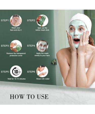 Lisara Green Tea Mask Stick (2 Pack) - Blackhead Remover with Green Tea Extract | Deep Pore Cleansing Clay Mask for Oil Control and Blackhead Reduction | Suitable for All Skin Types - Buy Online on SooperMarket.com
