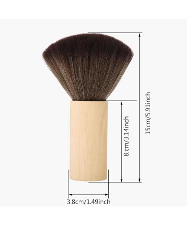 Demeras Barber Neck Duster Tool 15x6x4 Barber Cleaning Wood Handle Hair Sweep Brush Hairdressing Neck Face Duster Tool - Buy Online on SooperMarket.com