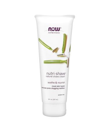 Now Foods Solutions Nutri-Shave Natural Shave Cream 8 fl oz (237 ml)