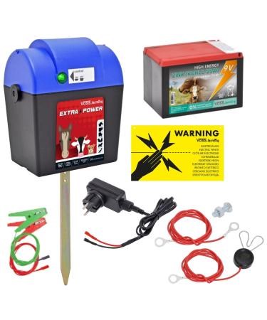 Electric fence Extra Power 230V 9V 12V including battery electric fence and accessory set