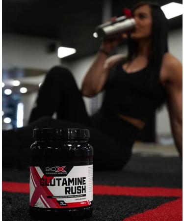 BioX Glutamine Rush | L-Glutamine Powder for Muscle Recovery Immunity Digestive Health | 5 Grams Pure L-Glutamine | Naturally Fermented Vegan | Unflavoured 200 Servings (1000g) - Buy Online on SooperMarket.com