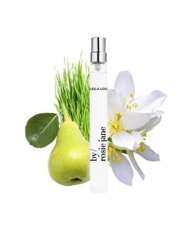 By Rosie Jane Eau De Parfum Travel Spray (Leila Lou) - Clean Perfume for Women - Essential Oil Mist with Notes of Jasmine Pear Fresh Cut Grass - Women's Fragrances (10ml) Leila Lou (Pear) 0.34 Fl Oz (Pack of 1)