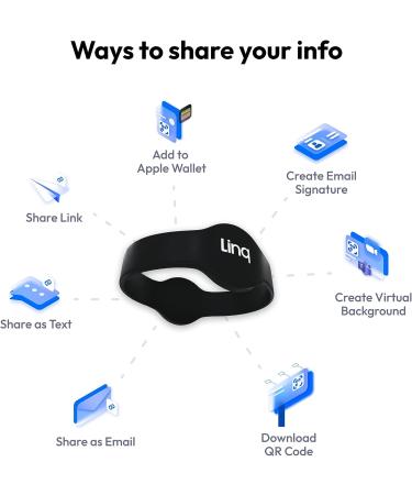 Linq Bracelet v3 - Smart NFC and QR Technology Band for Networking  Custom Links  Videos  and More (Black) - Buy Online on SooperMarket.com