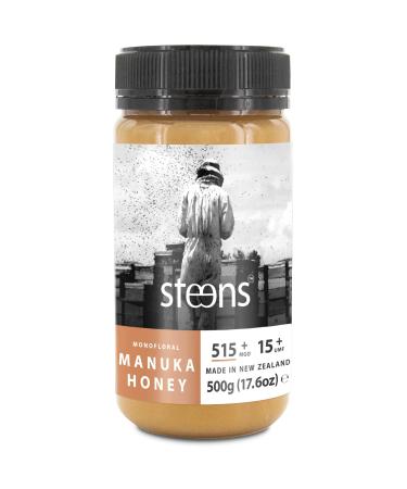 Steens Manuka Honey - MGO 515+ - Pure & Raw 100% Certified UMF 15+ Manuka Honey - Bottled and Sealed in New Zealand - 500g