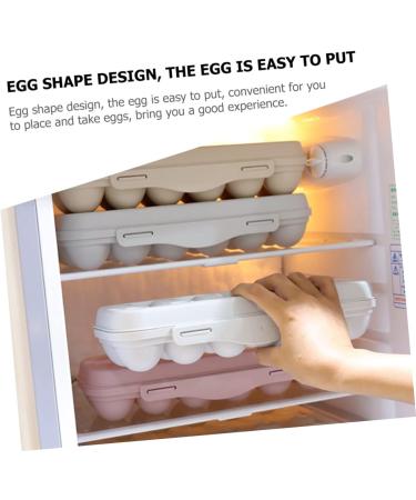 KOMBIUDA 2pcs Anti-Collision Damage Chicken Egg Tray for Refrigerator Egg Fridge Organizers re-usable Grey 30X11X6.5CM - Buy Online on SooperMarket.com