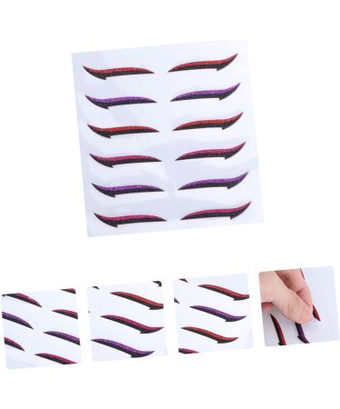 Amosfun 12 Pairs Glitter Eyeliner Cat Eyeliner Sticker Makeup Eyeliner Instant Eyeliner Stickers Purple Stickers Sticky Eyelid Sticker Eyeliner Tape Strips Self- Natural Woman Cosmetic - Buy Online on SooperMarket.com
