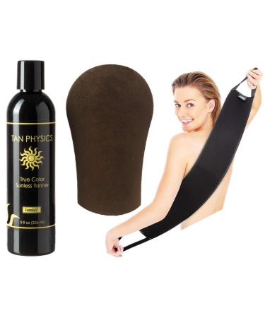 Tan Physics True Color Tanner 8 oz with Tanning Mitt and Back Applicator - Buy Online on SooperMarket.com