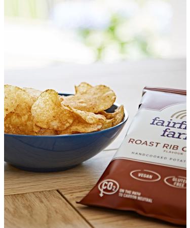 Fairfields Farm Crisps - Roast Rib of Beef Flavour Hand Cooked Potato Crisps 40g | Pack of 36 - Buy Online on SooperMarket.com