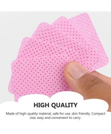 400pcs Glue Wipes - Eyelash & Nail Glue Remover Pads | Makeup Remover Tools | Pink Non-Woven Fabric Sheets - Buy Online on SooperMarket.com