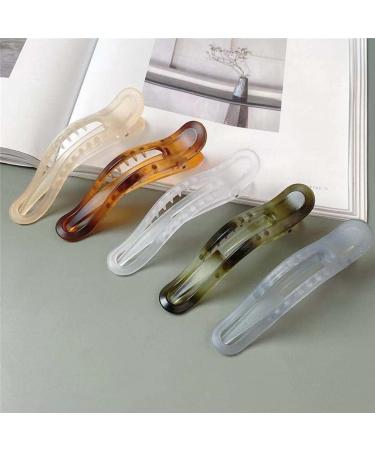 Aaiffey Alligator Hair Clips - 5 Pcs Matte Premium Strong Non-Slip Professional Styling Clips for Women - Ideal for Any Hairstyle - Buy Online on SooperMarket.com