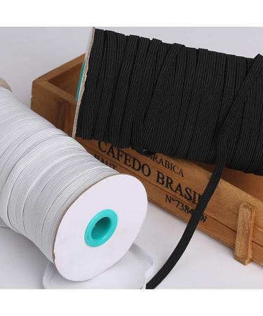 200 Yards 1/4 Inch White Braided Elastic Band for Sewing - Heavy Stretch Knit Cord for Crafts, DIY Jewelry, Bedspread Cuff - 6mm Elastic Rope - Buy Online on SooperMarket.com