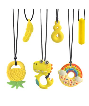 Kielezeuge for autistic children 6 packs of food quality silicone sensory chew pendants bite ring bite ring bite toy for children with bite ring bite toy for children