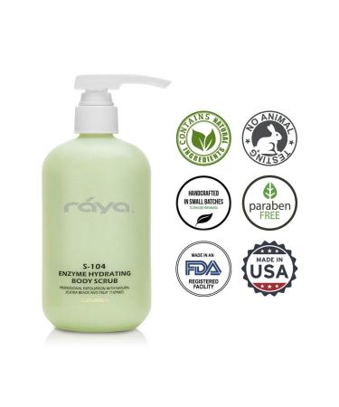 RAYA Enzyme Hydrating Body Scrub 16 oz - Cucumber Scented Exfoliating Scrub with Seaweed & Jojoba Beads | Gentle Skin Care for All Skin Types - Buy Online on SooperMarket.com
