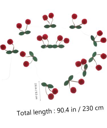 HOMSFOU 3pcs Bayberry Ball String Ornament Banner Garland Christmas Strawberry Room Decor Artificial Fruit Garland Christmas Mantle Fireplace Birthday Party Supplies Cherry Cotton Thread - Buy Online on SooperMarket.com