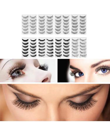 Frcolor 80 Pairs Natural Fake Eyelashes False Eyelashes Natural Lashes Natural Look for Women and Girls Makeup (8 Styles)